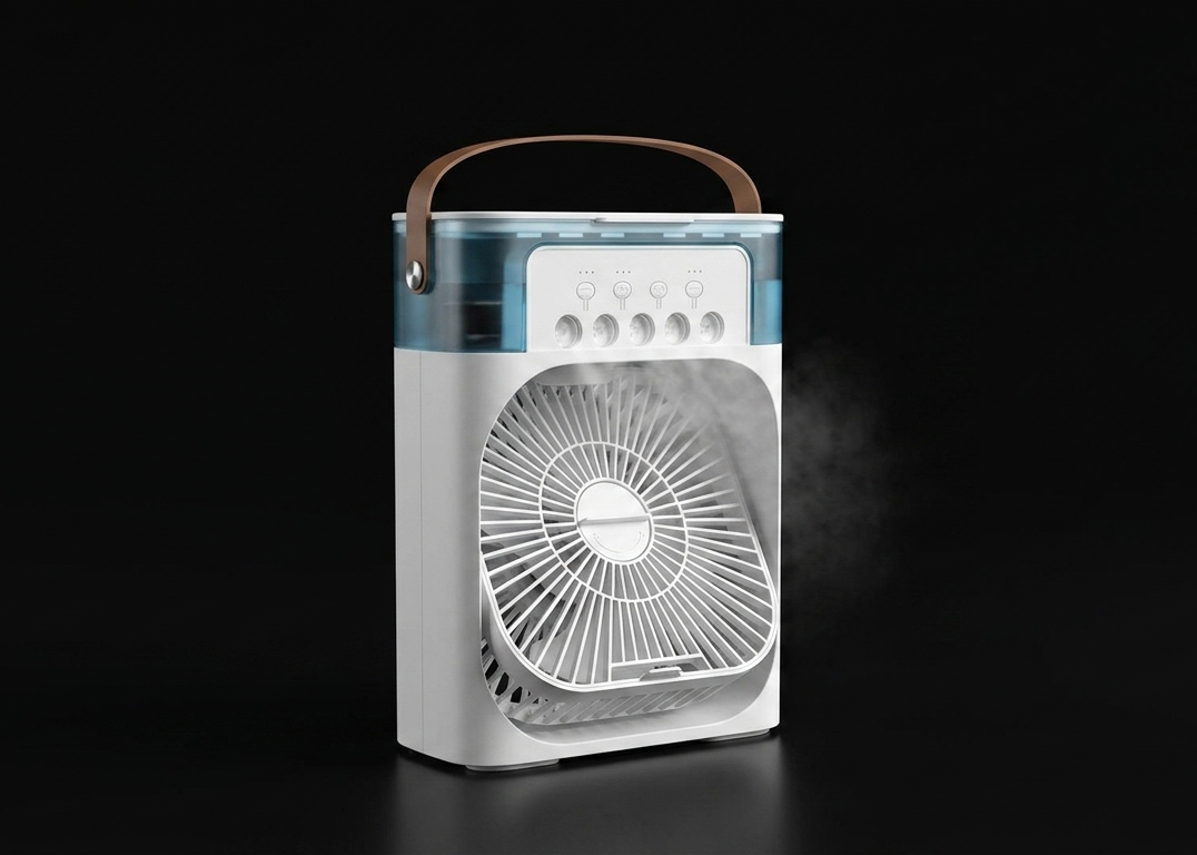 New 3 In 1 Fan AIr Conditioner Household Mini Air Cooler LED Night Light Portable Humidifier Air Adjustment Fan Office Home Fan